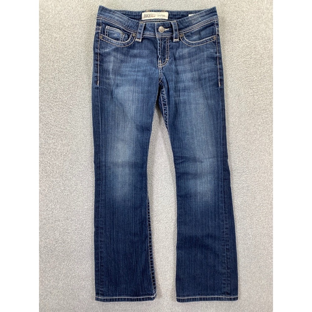 BKE Payton Bootcut Jeans Women's 29R Dark Wash Stretch Low Rise Button Pockets